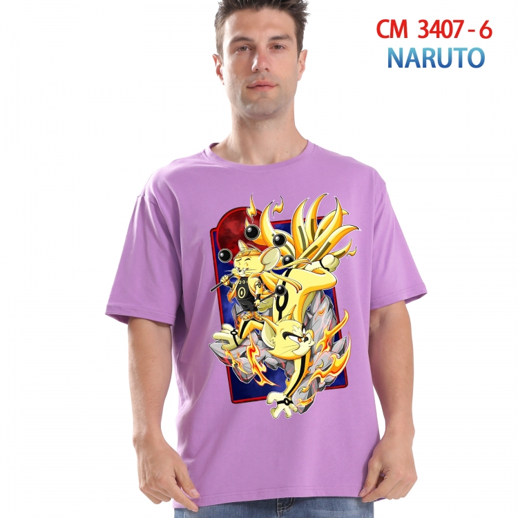 Naruto Printed short-sleeved cotton T-shirt from S to 4XL 3407-6