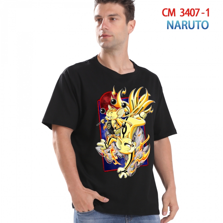 Naruto Printed short-sleeved cotton T-shirt from S to 4XL 3407-1