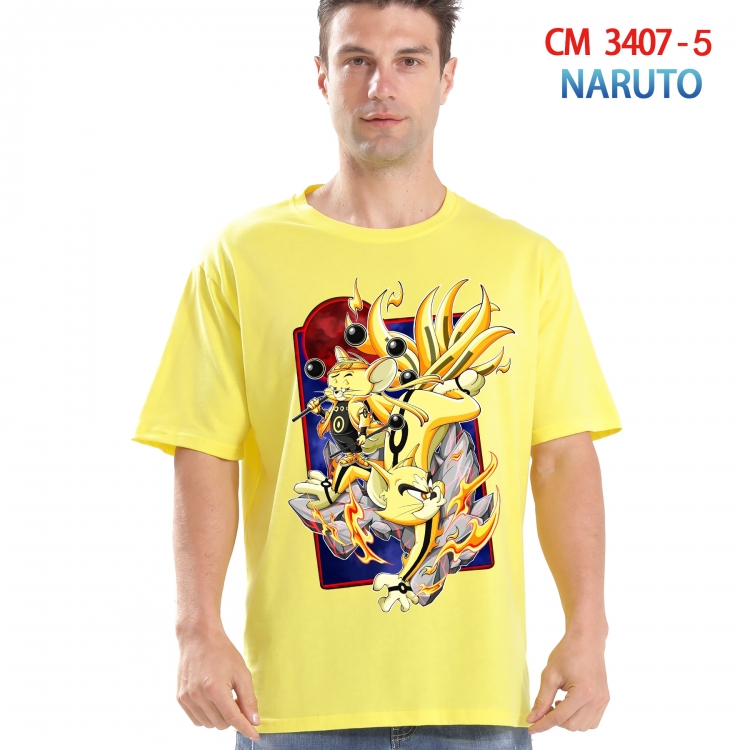 Naruto Printed short-sleeved cotton T-shirt from S to 4XL 3407-5