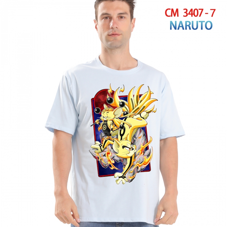 Naruto Printed short-sleeved cotton T-shirt from S to 4XL  3407-7