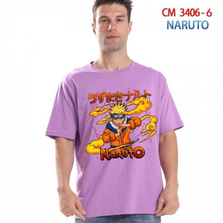 Naruto Printed short-sleeved cotton T-shirt from S to 4XL  3406-6