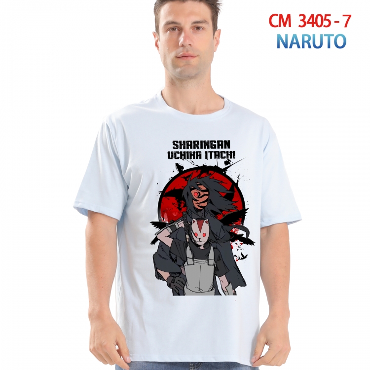 Naruto Printed short-sleeved cotton T-shirt from S to 4XL 3405-7