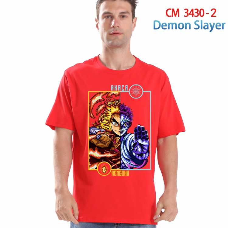 Demon Slayer Kimets Printed short-sleeved cotton T-shirt from S to 4XL 3430-2