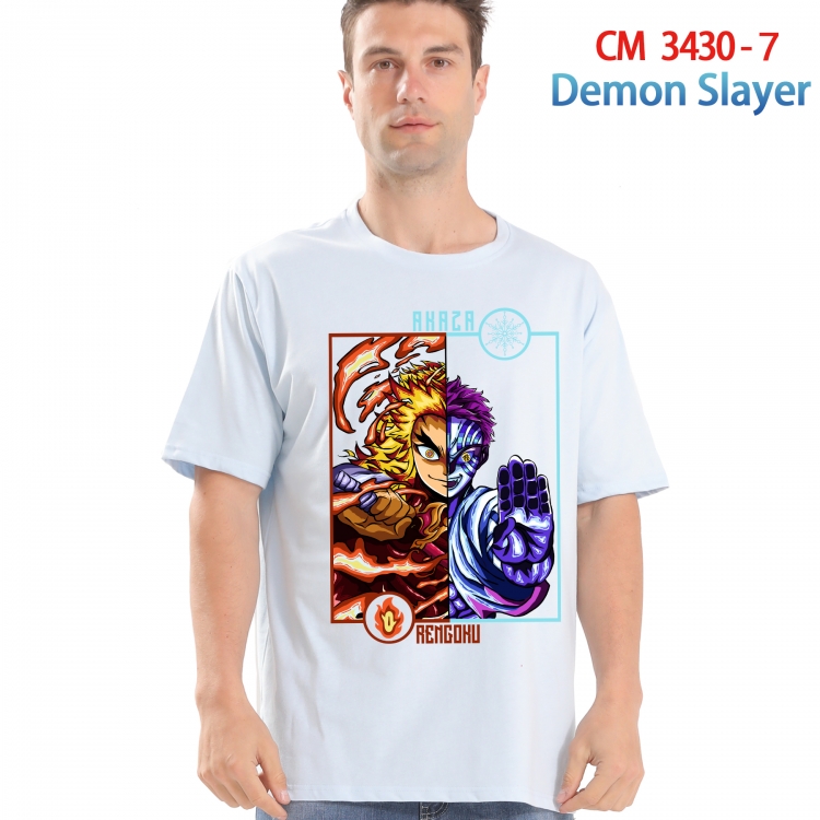 Demon Slayer Kimets Printed short-sleeved cotton T-shirt from S to 4XL  3430-7