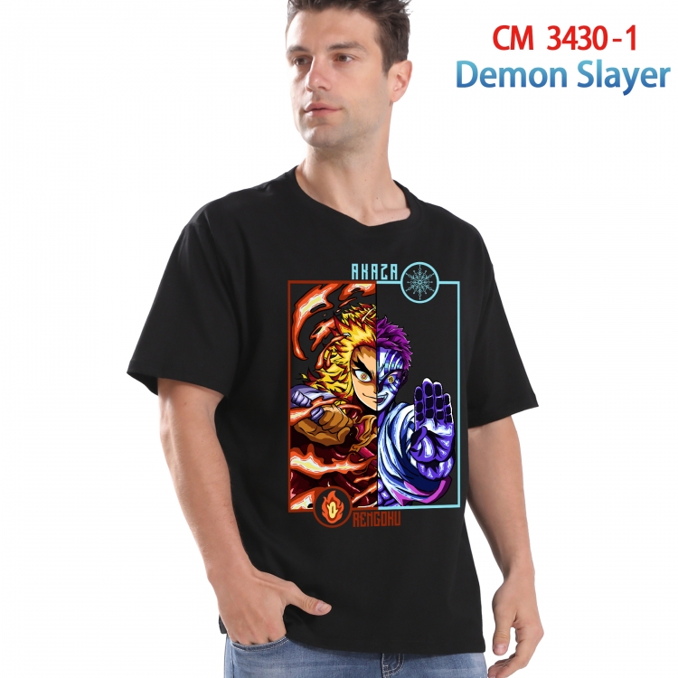 Demon Slayer Kimets Printed short-sleeved cotton T-shirt from S to 4XL  3430-1