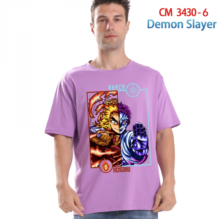 Demon Slayer Kimets Printed short-sleeved cotton T-shirt from S to 4XL 3430-6