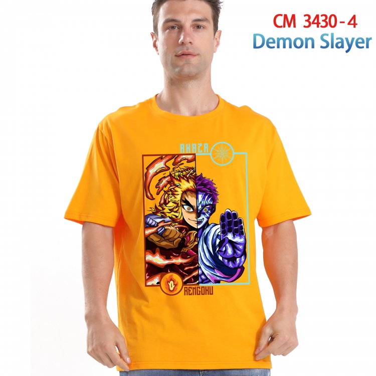 Demon Slayer Kimets Printed short-sleeved cotton T-shirt from S to 4XL  3430-4