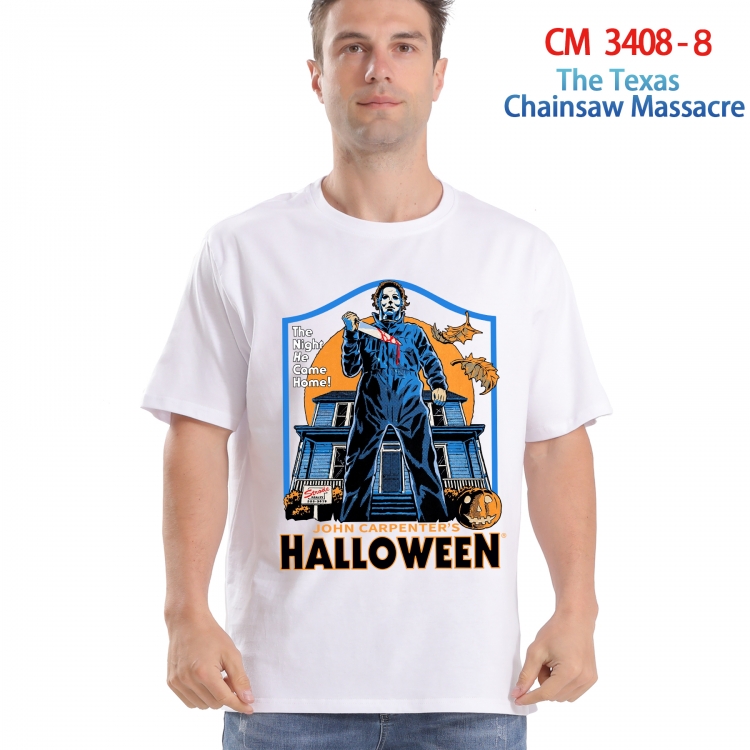 The Texas Chainsaw Massacre  Printed short-sleeved cotton T-shirt from S to 4XL 3408-8