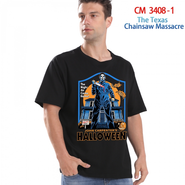 The Texas Chainsaw Massacre  Printed short-sleeved cotton T-shirt from S to 4XL 3408-1