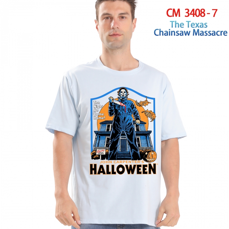 The Texas Chainsaw Massacre  Printed short-sleeved cotton T-shirt from S to 4XL 3408-7