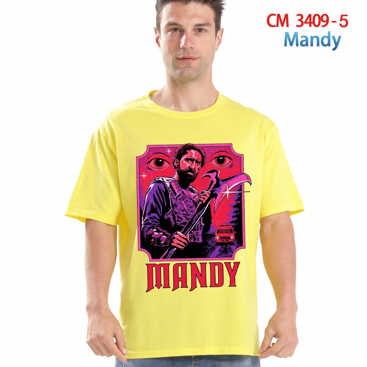 Mandy Printed short-sleeved cotton T-shirt from S to 4XL 3409-5