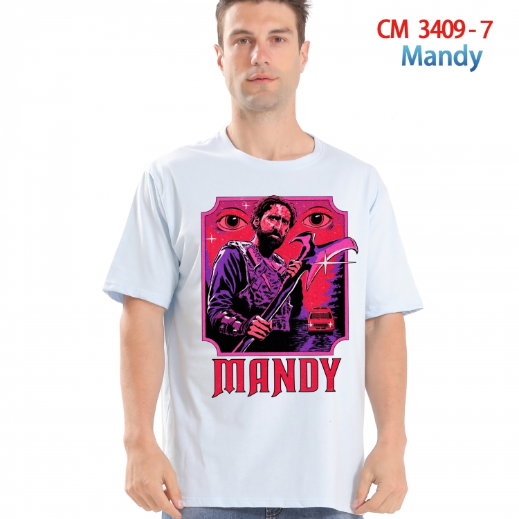 Mandy Printed short-sleeved cotton T-shirt from S to 4XL  3409-7