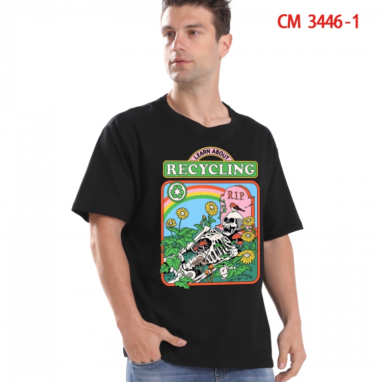 Evil illustration Printed short-sleeved cotton T-shirt from S to 4XL  3446-1