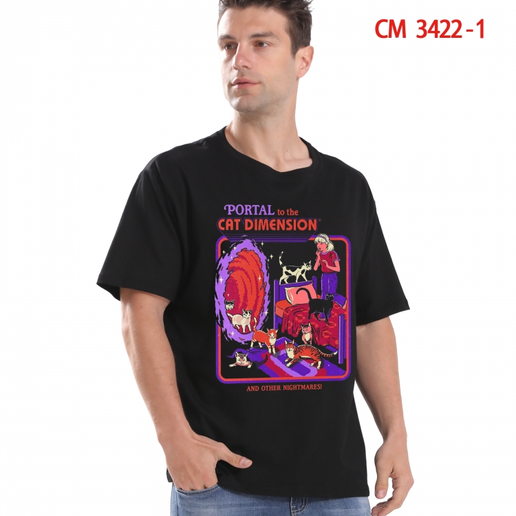 Evil illustration Printed short-sleeved cotton T-shirt from S to 4XL 3422-1