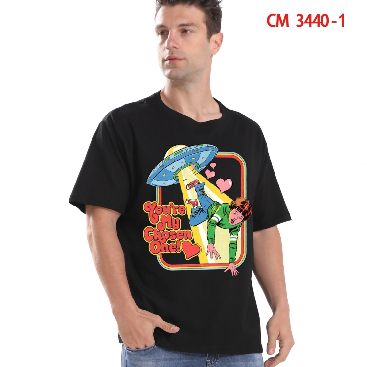 Evil illustration Printed short-sleeved cotton T-shirt from S to 4XL  3440-1