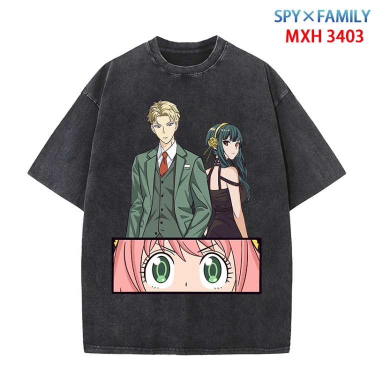 SPY×FAMILY Anime peripheral pure cotton washed and worn T-shirt from S to 4XL MXH-3403