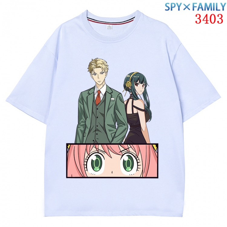 SPY×FAMILY Anime peripheral direct spray technology pure cotton short sleeved T-shirt from S to 4XL  CMY-3403-1