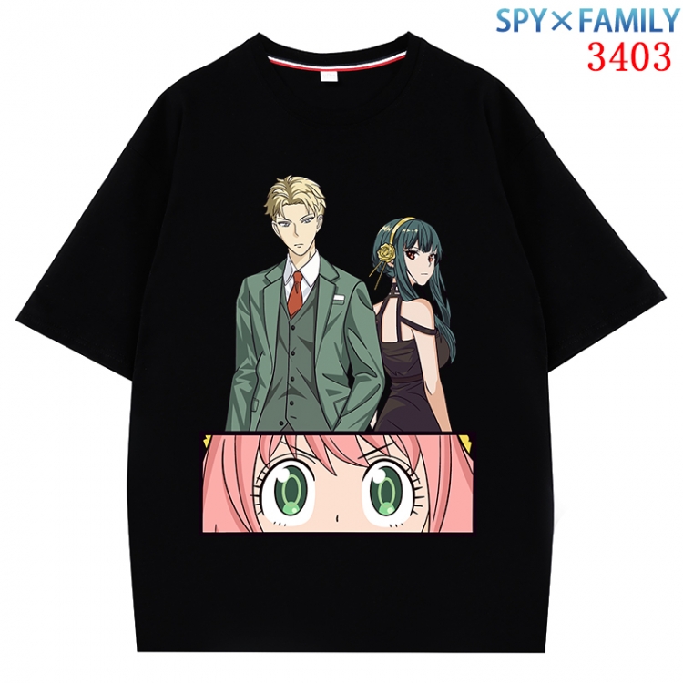SPY×FAMILY Anime peripheral direct spray technology pure cotton short sleeved T-shirt from S to 4XL CMY-3403-2