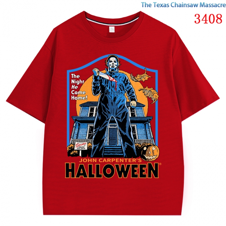 The Texas Chainsaw Massacre Anime peripheral direct spray technology pure cotton short sleeved T-shirt from S to 4XL CMY