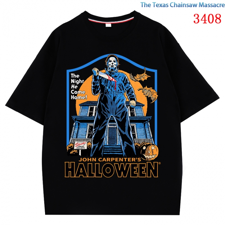 The Texas Chainsaw Massacre Anime peripheral direct spray technology pure cotton short sleeved T-shirt from S to 4XL CMY