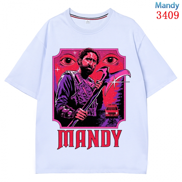 Mandy Anime peripheral direct spray technology pure cotton short sleeved T-shirt from S to 4XL CMY-3409-1