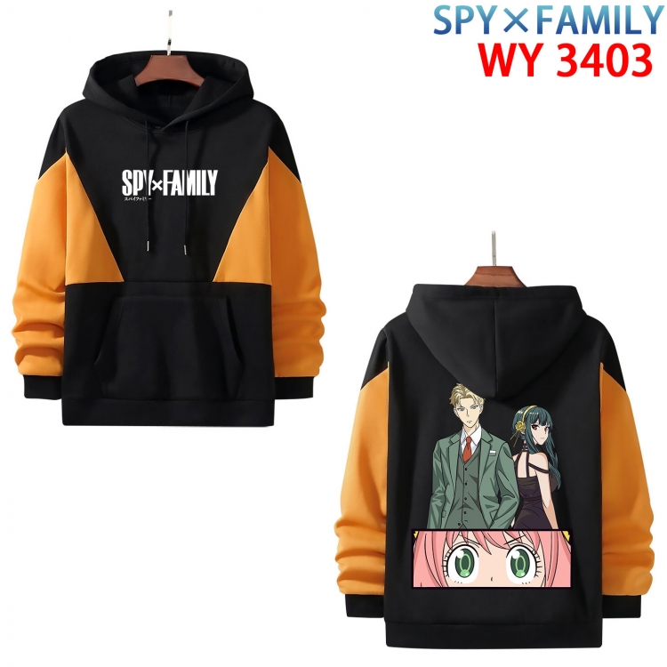 SPY×FAMILY Anime color contrast patch pocket sweater from XS to 4XL WY-3403-3