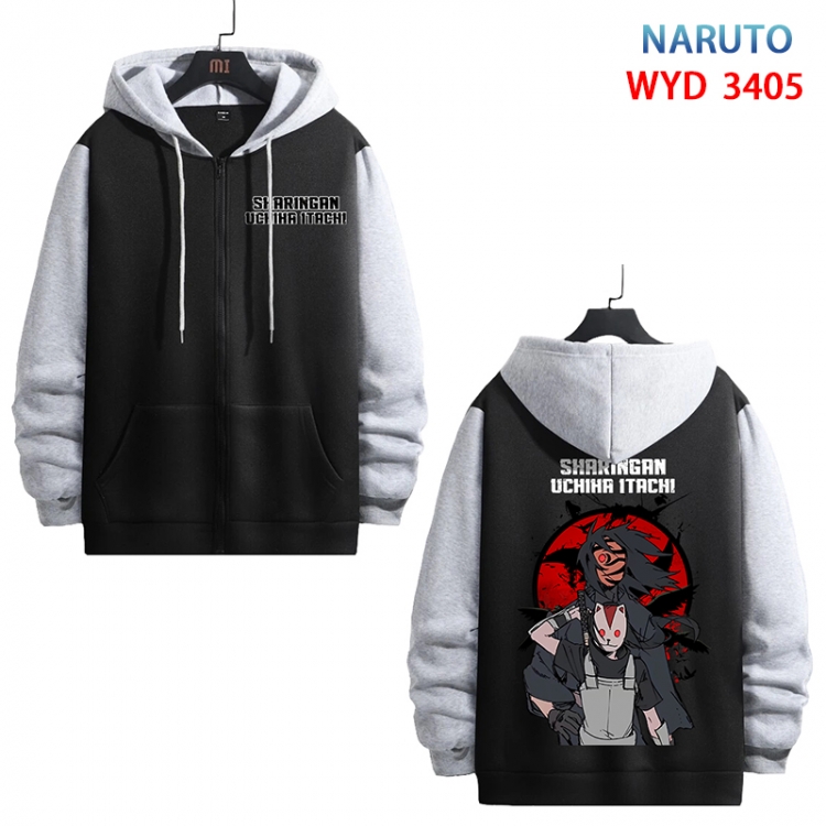Naruto Anime cotton zipper patch pocket sweater from S to 3XL WYD-3405-3
