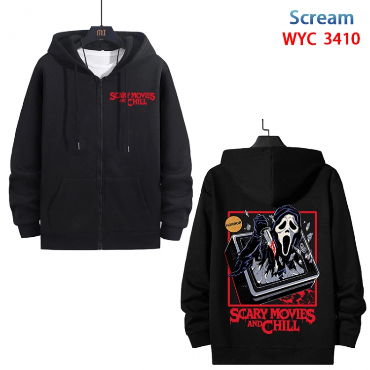 Sscream  Anime cotton zipper patch pocket sweater from S to 3XL  WYC-3410-3