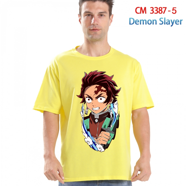 Demon Slayer Kimets Printed short-sleeved cotton T-shirt from S to 4XL