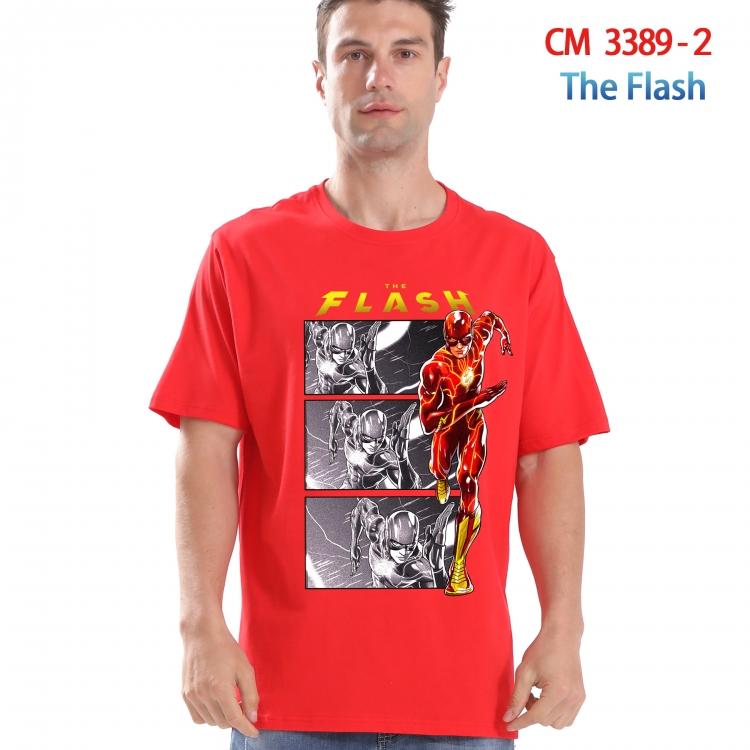 The Flash Printed short-sleeved cotton T-shirt from S to 4XL
