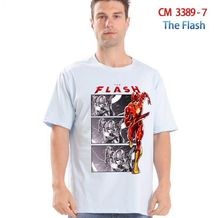 The Flash Printed short-sleeved cotton T-shirt from S to 4XL