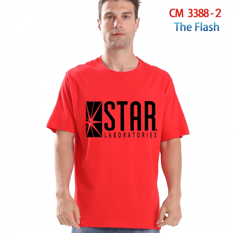 The Flash Printed short-sleeved cotton T-shirt from S to 4XL