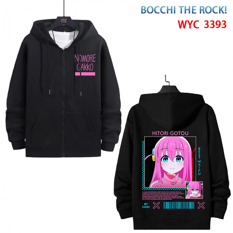 Bocchi the Rock Anime cotton zipper patch pocket sweater from S to 3XL WYC-3393-3