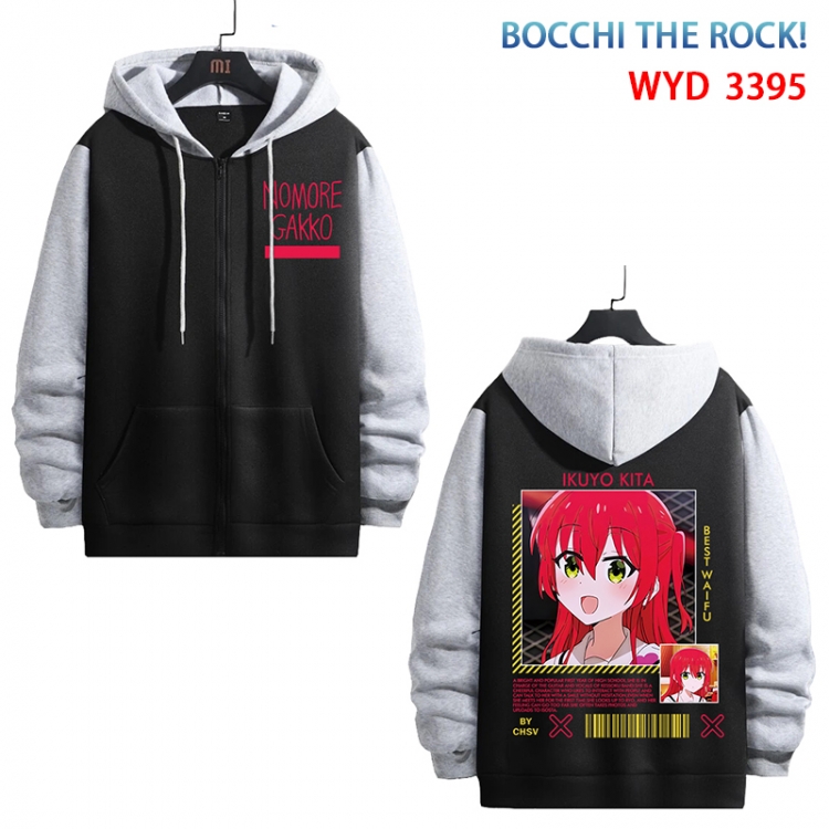 Bocchi the Rock Anime cotton zipper patch pocket sweater from S to 3XL WYD-3395-3