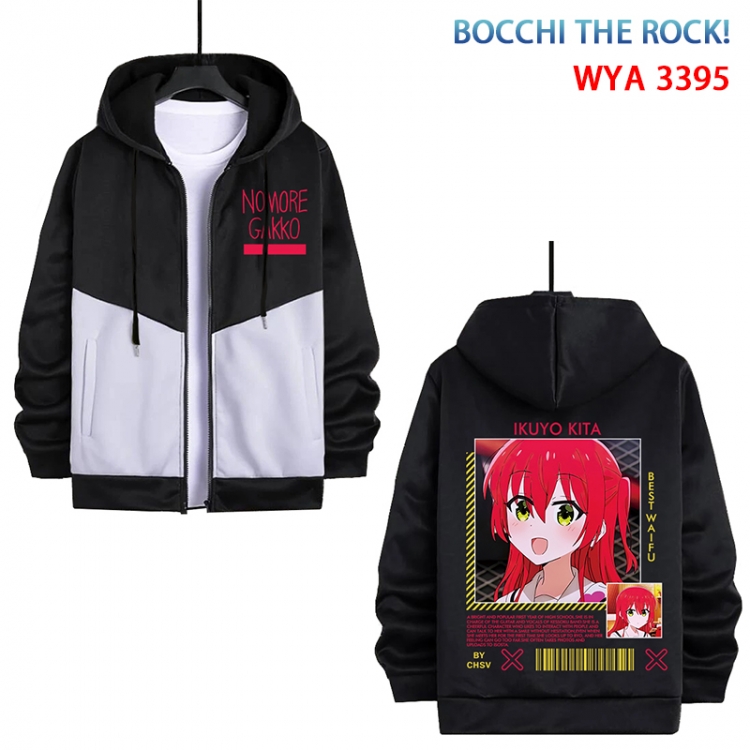 Bocchi the Rock Anime cotton zipper patch pocket sweater from S to 3XL WYA-3395-3