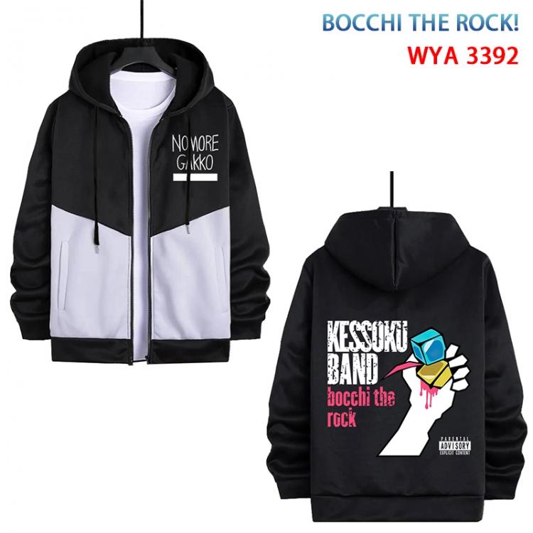 Bocchi the Rock Anime cotton zipper patch pocket sweater from S to 3XL WYA-3392-3