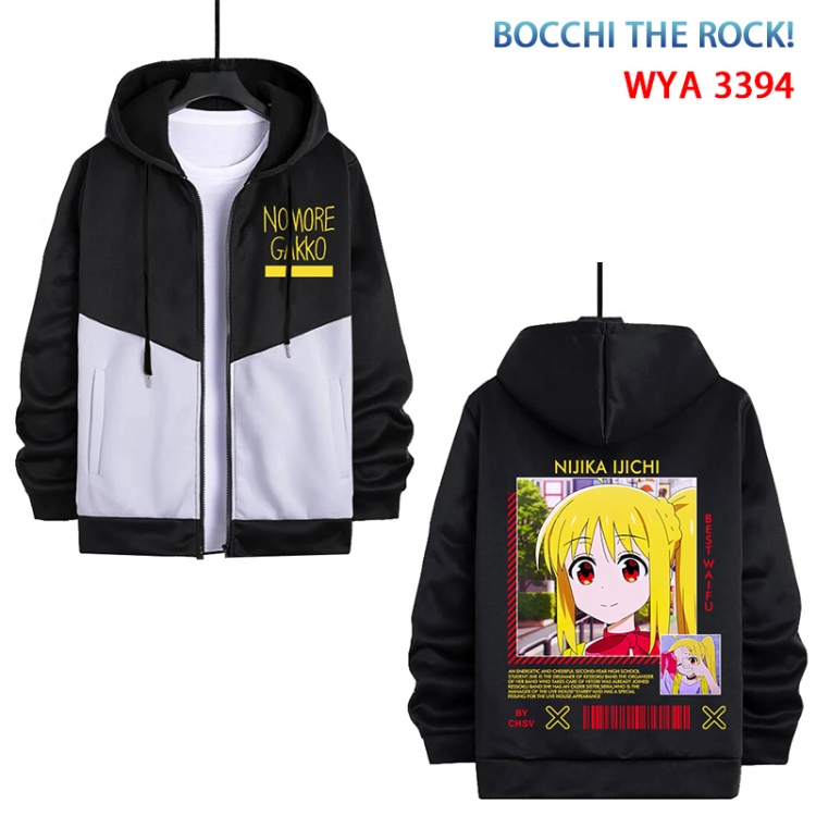 Bocchi the Rock Anime cotton zipper patch pocket sweater from S to 3XL WYA-3394-3