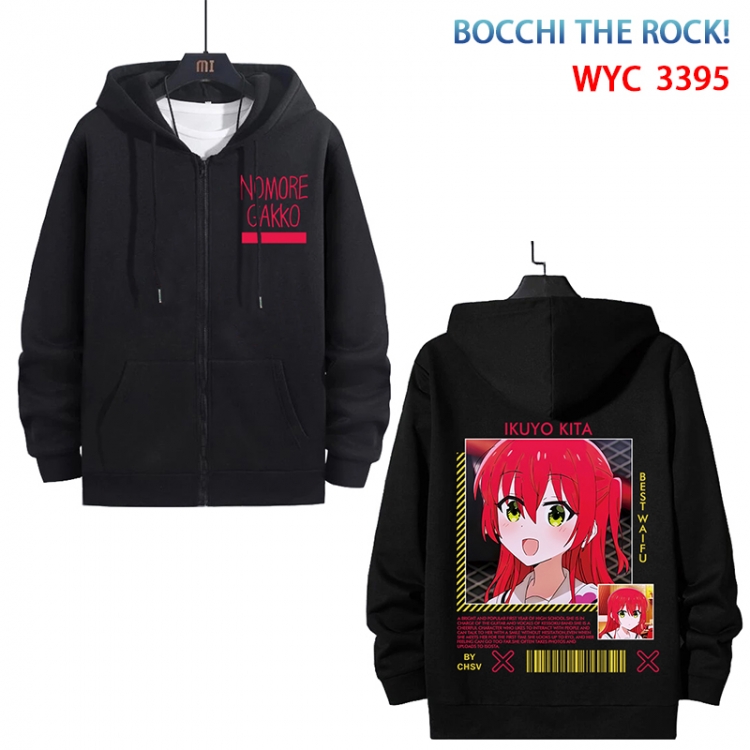 Bocchi the Rock Anime cotton zipper patch pocket sweater from S to 3XL WYC-3395-3