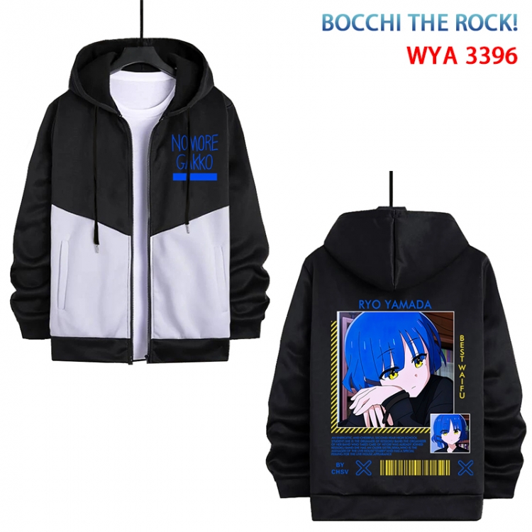 Bocchi the Rock Anime cotton zipper patch pocket sweater from S to 3XL WYA-3396-3