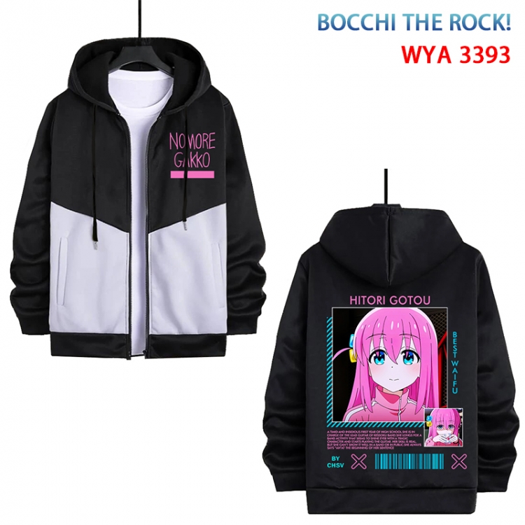 Bocchi the Rock Anime cotton zipper patch pocket sweater from S to 3XL WYA-3393-3