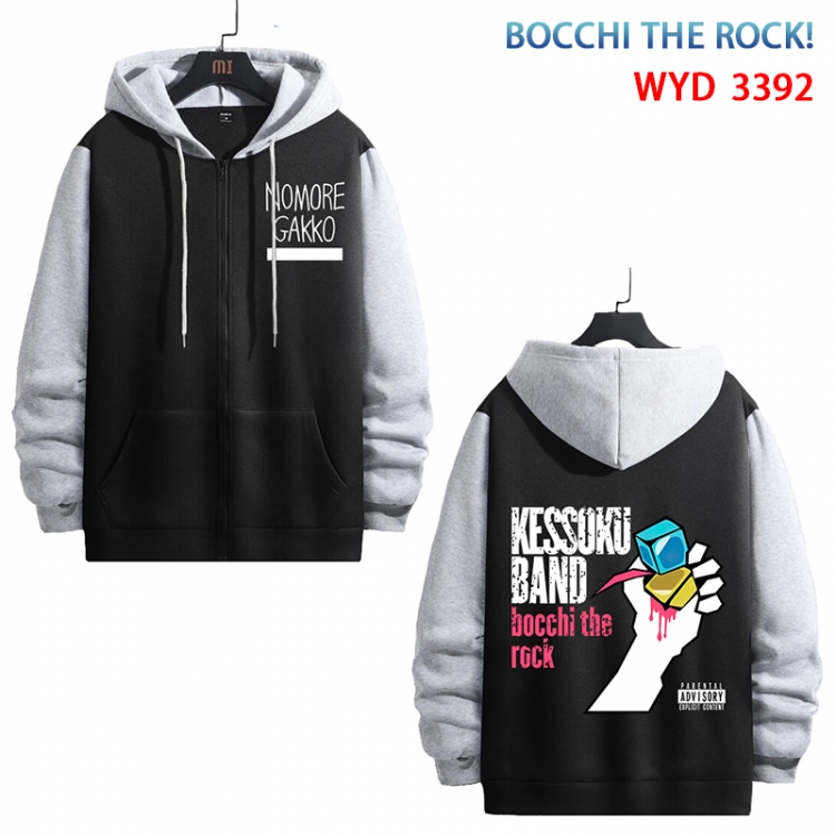 Bocchi the Rock Anime cotton zipper patch pocket sweater from S to 3XL WYD-3392-3