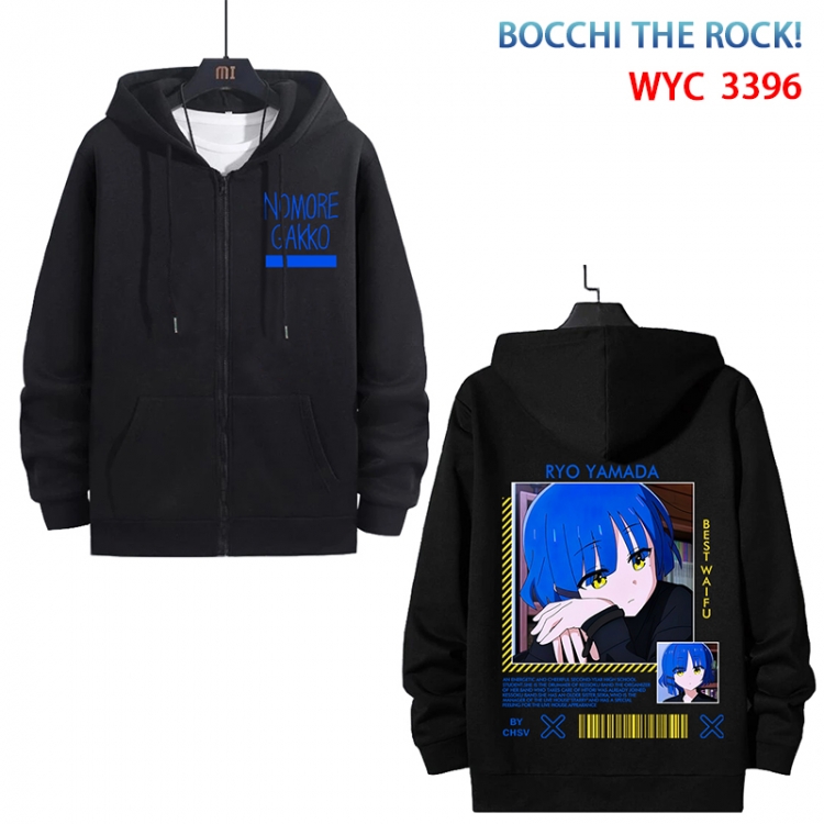 Bocchi the Rock Anime cotton zipper patch pocket sweater from S to 3XL WYC-3396-3