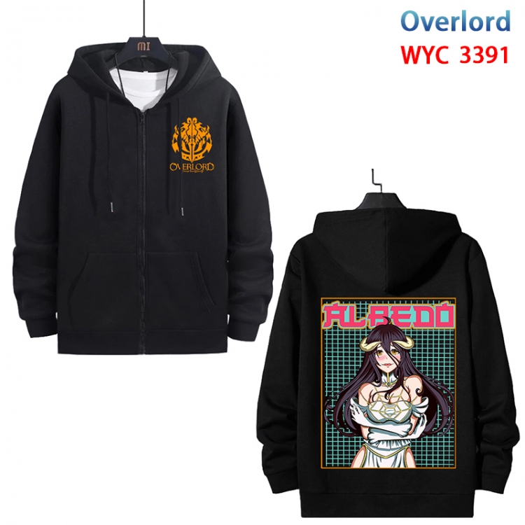 Overlord Anime cotton zipper patch pocket sweater from S to 3XL  WYC-3391-3