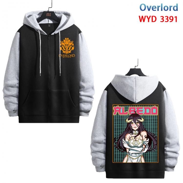 Overlord Anime cotton zipper patch pocket sweater from S to 3XL  WYD-3391-3