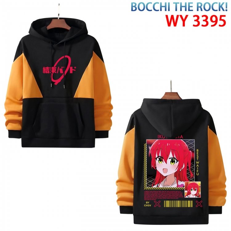 Bocchi the Rock Anime color contrast patch pocket sweater from XS to 4XL WY-3395-3