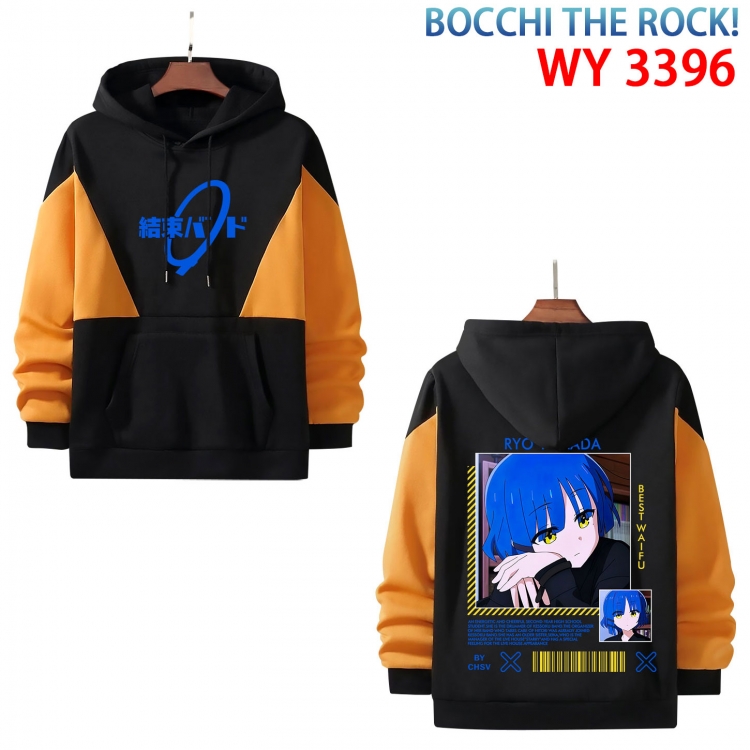 Bocchi the Rock Anime color contrast patch pocket sweater from XS to 4XL WY-3396-3