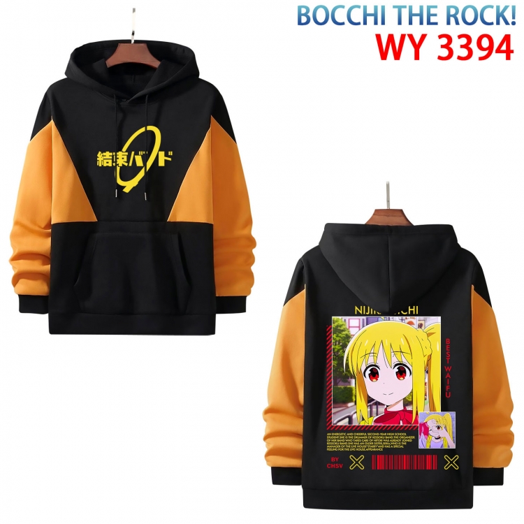 Bocchi the Rock Anime color contrast patch pocket sweater from XS to 4XL WY-3394-3