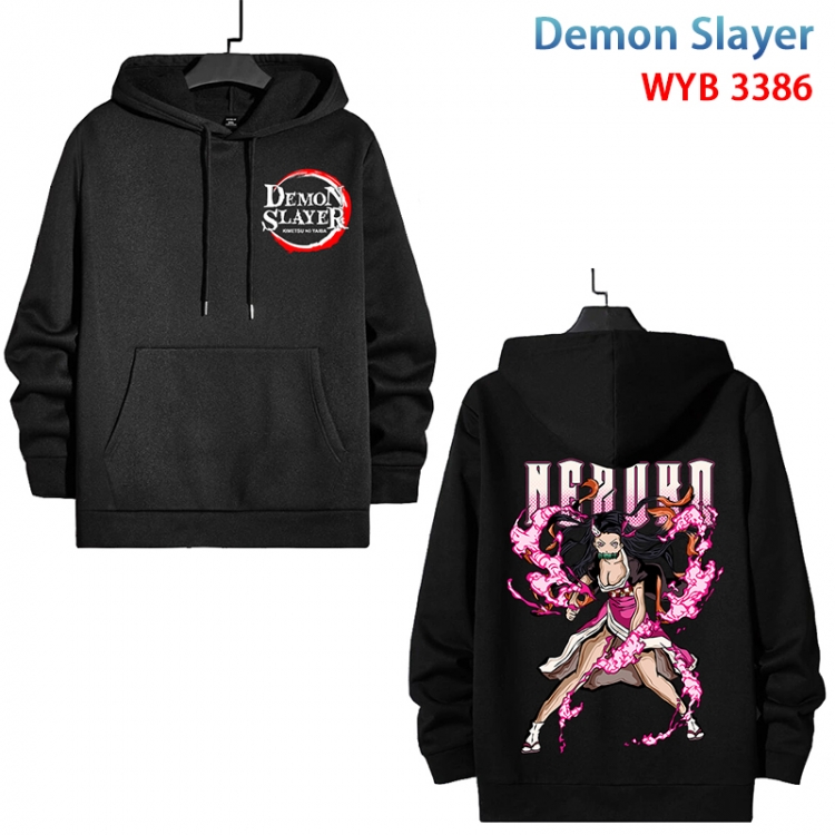 Demon Slayer Kimets Pure cotton hooded patch pocket sweater from XS to 4XL WYB-3386-3
