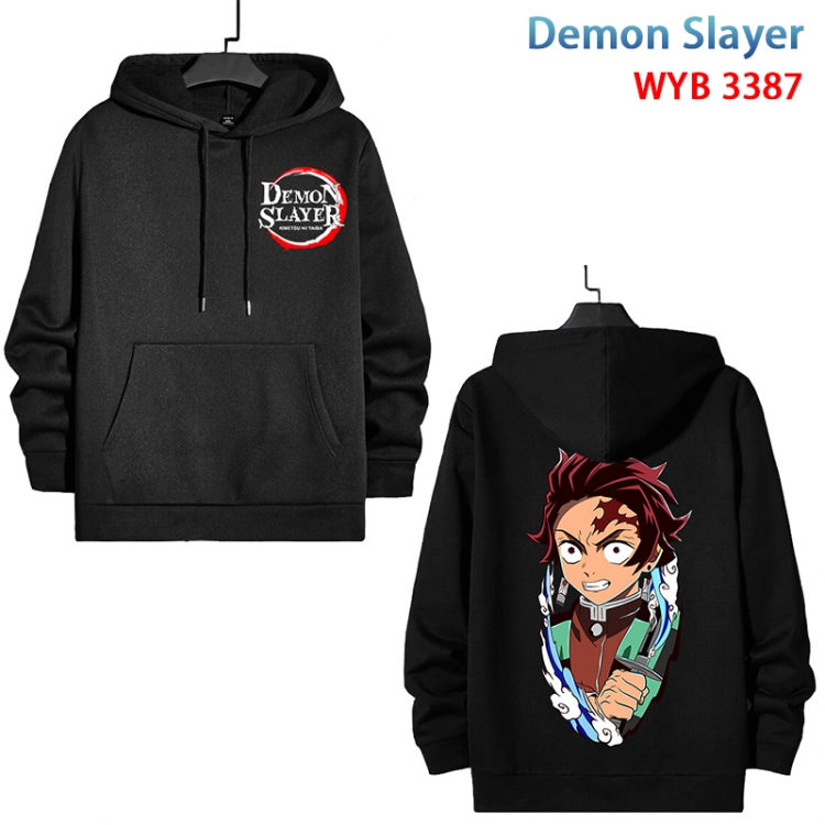 Demon Slayer Kimets Pure cotton hooded patch pocket sweater from XS to 4XL WYB-3387-3