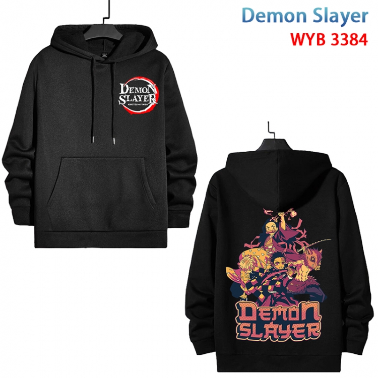 Demon Slayer Kimets Pure cotton hooded patch pocket sweater from XS to 4XL WYB-3384-3